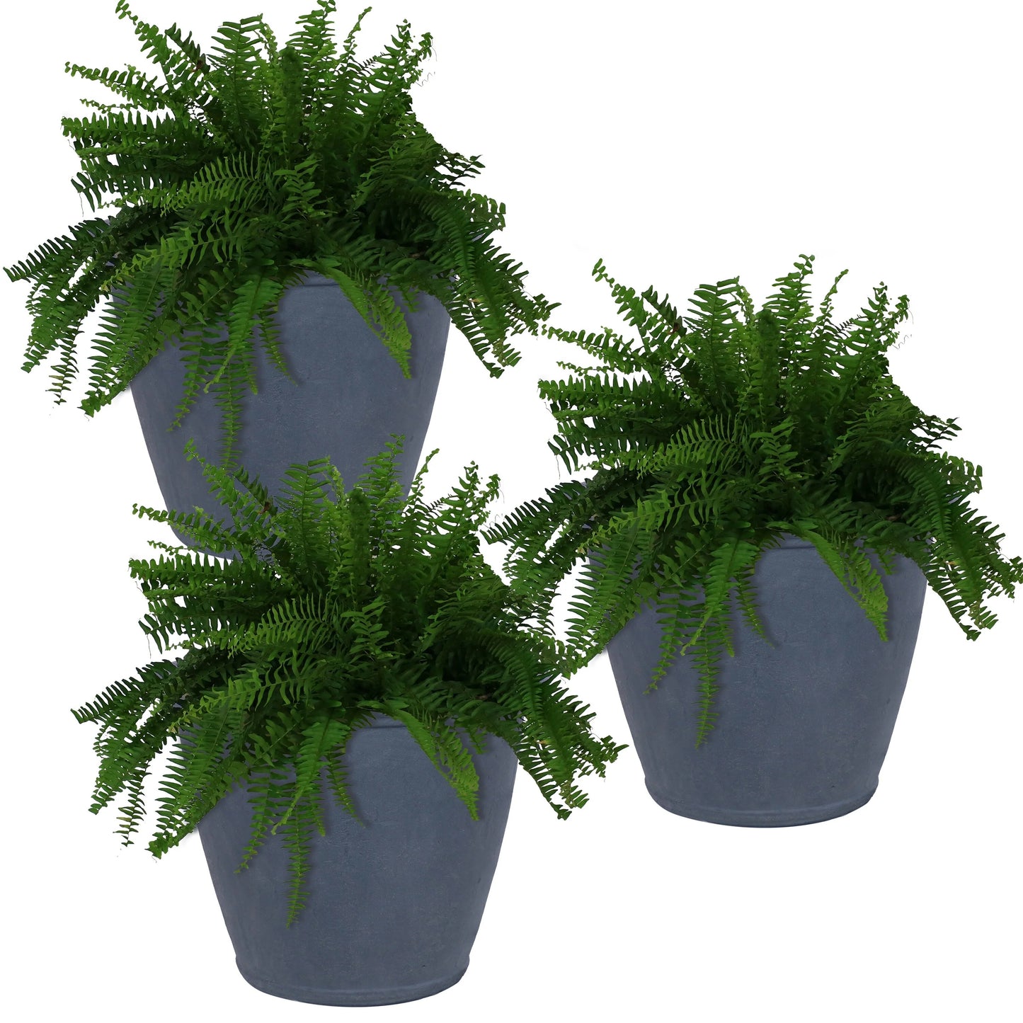 Sunnydaze Anjelica Outdoor Flower Pot Planter - Slate Finish - 24-Inch