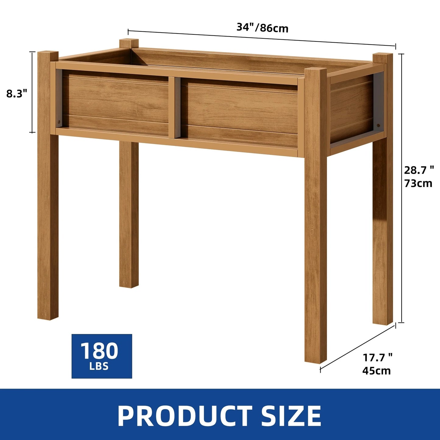 Moasis Poly Wood Raised Garden Bed Planter Box Stand for Backyard Patio Balcony