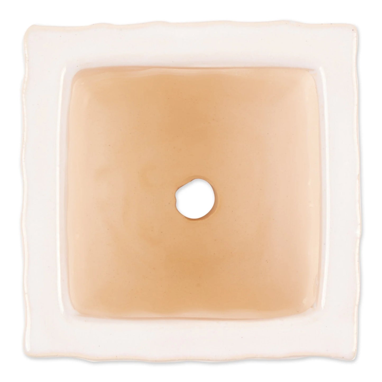 White Square Ceramic Small Planter (Set of 3)