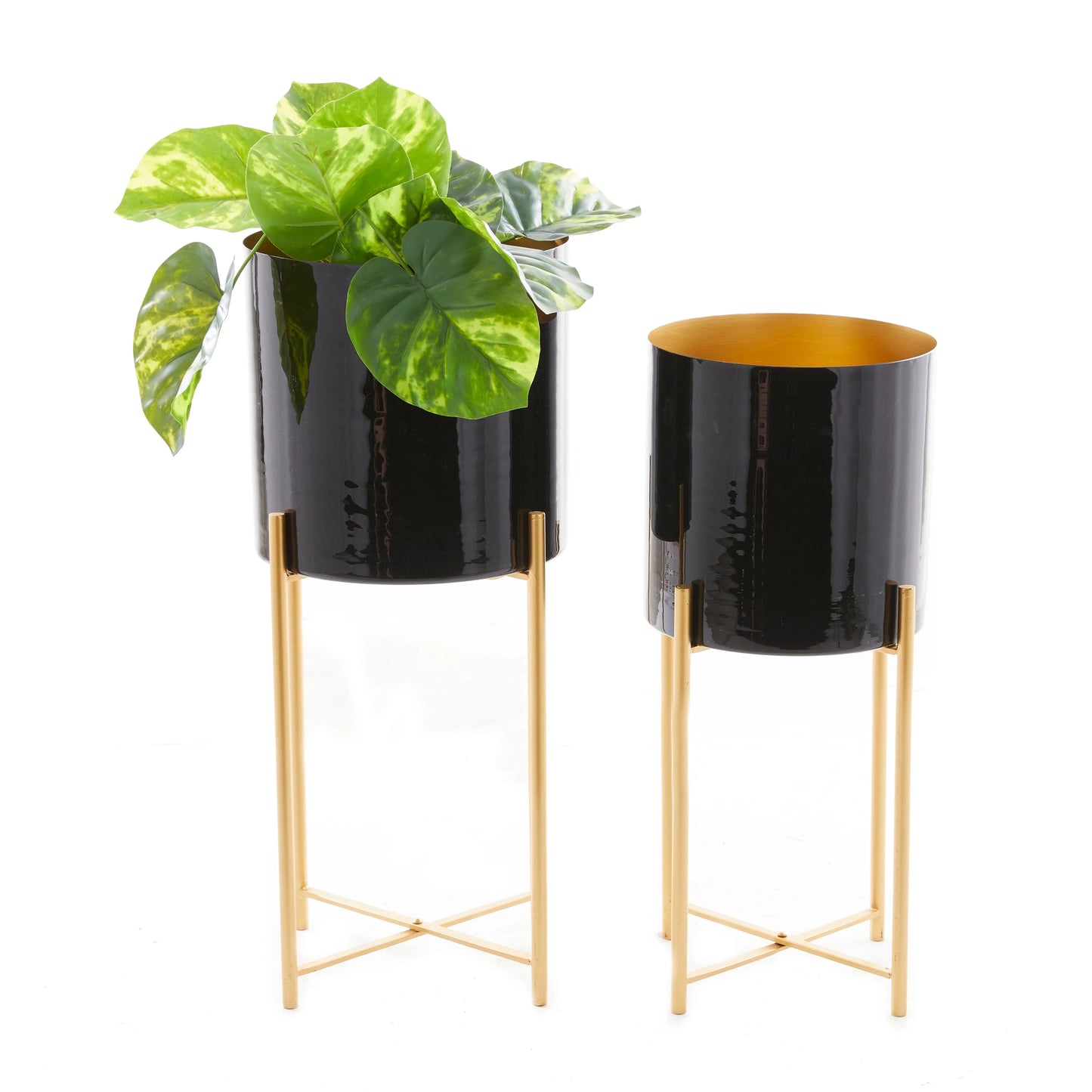 CosmoLiving by Cosmopolitan Metal Contemporary Planter (Set of 2) - S/2 24", 21"H