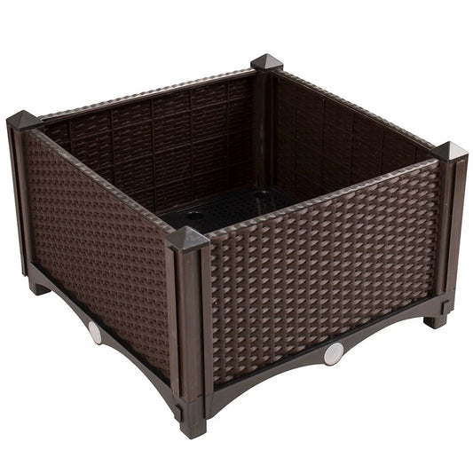 Modern Home Raised Planter Kit - Stackable Modular Flower/Garden Bed Kit - Stacking Sets for Home, Restaurant, Office, Garden