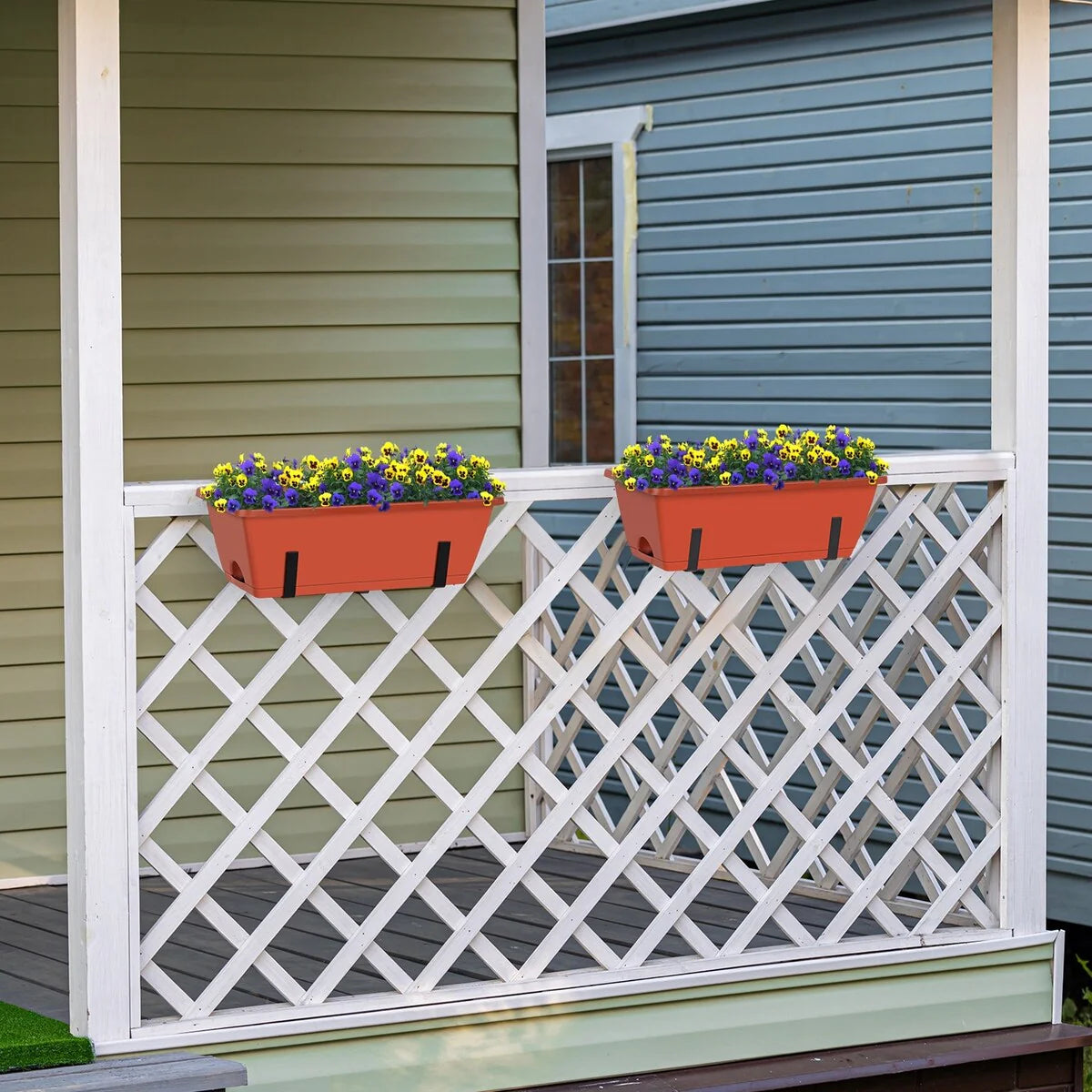 16.9 Inch Balcony Railing Planter Box