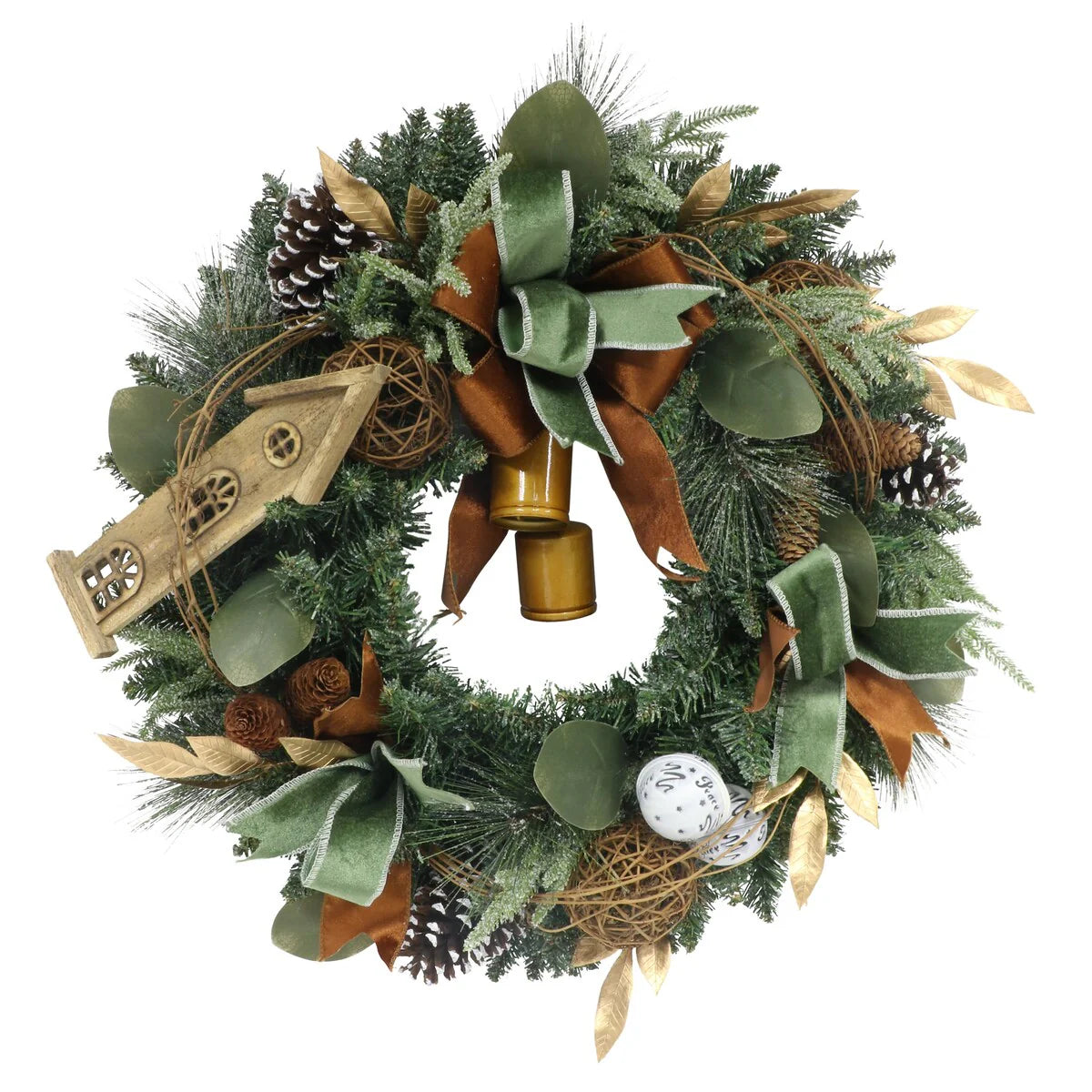 Puleo International 24" Decorated Artificial Wreath - Green