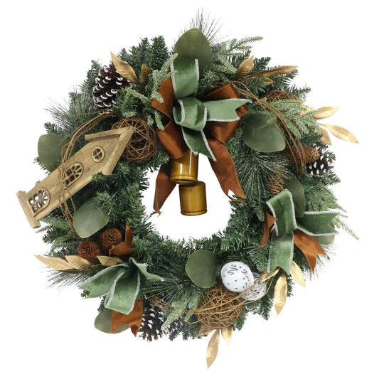 Puleo International 24" Decorated Artificial Wreath - Green