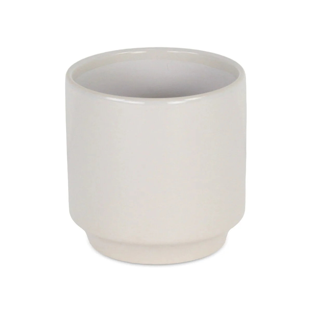 Elegora Straight Side Solid Color Ceramic Pot - Off White