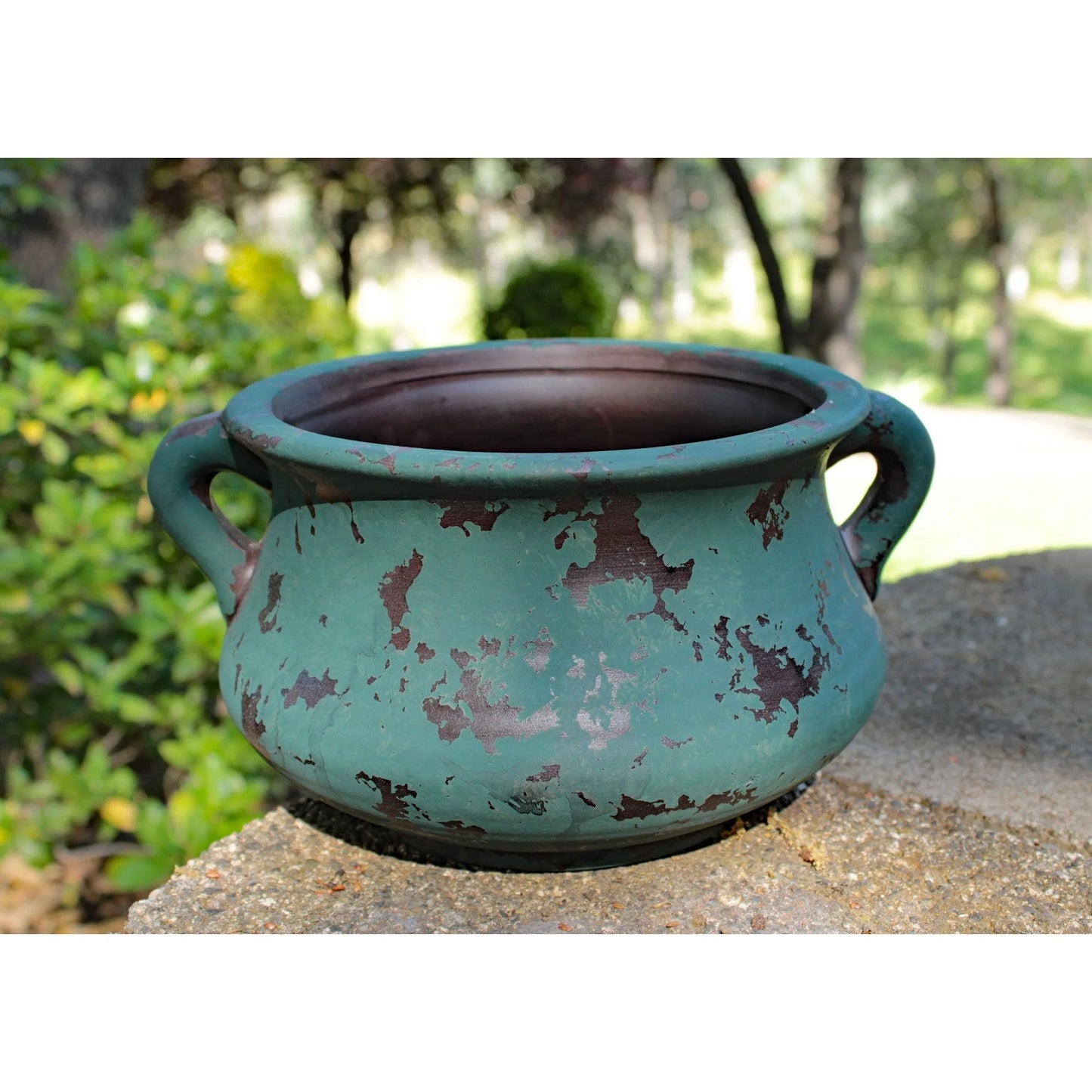 Egyptian Era Terracotta Planter in Blue,Green, Red, Purple in 2 sizes