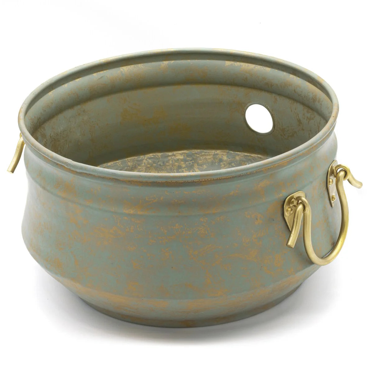 Sedona Hose Pot with Lid, Brass Accents by Good Directions