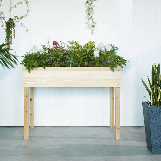 Raised Garden Bed, Elevated Planter Box for Patio, Backyard