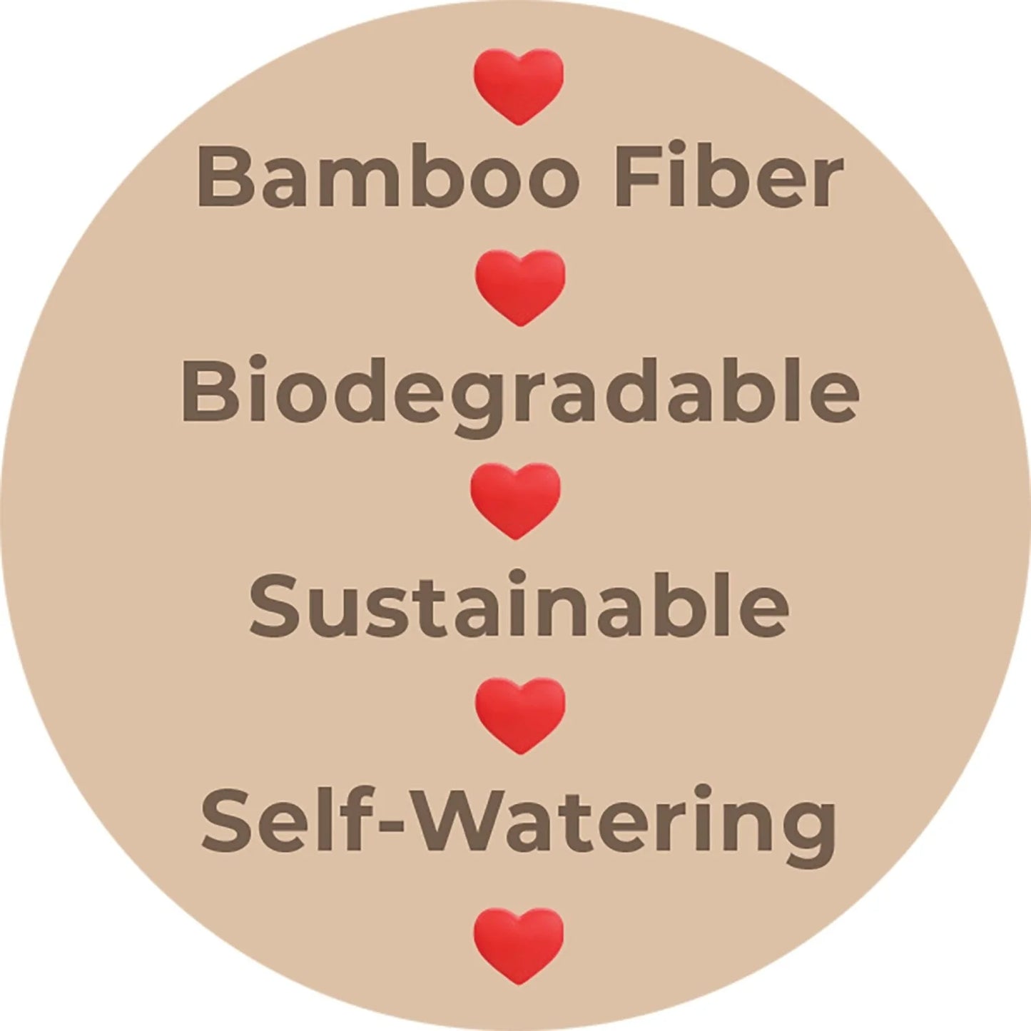 16" Rectangular Indoor/Outdoor Self-Watering Bamboo Planters