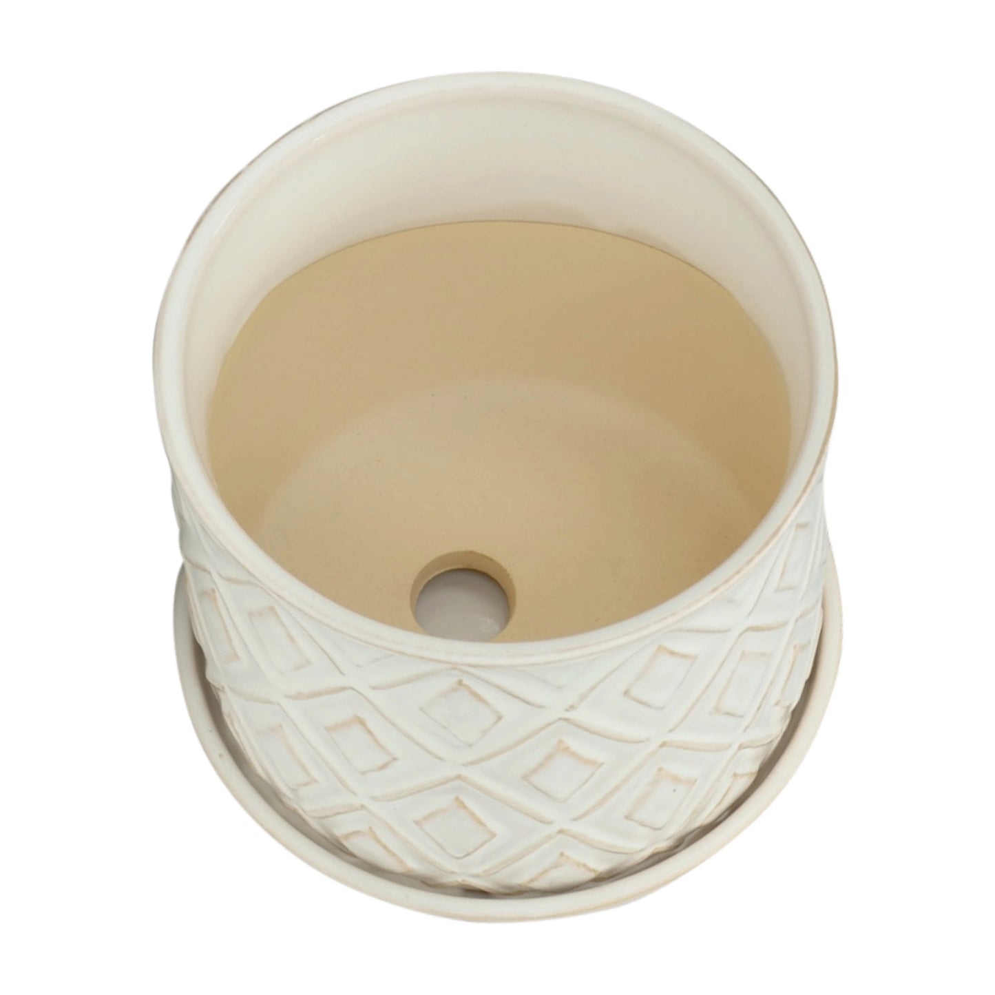 Sagebrook Home Modern Indoor or Outdoor Ceramic Planter Set of 2