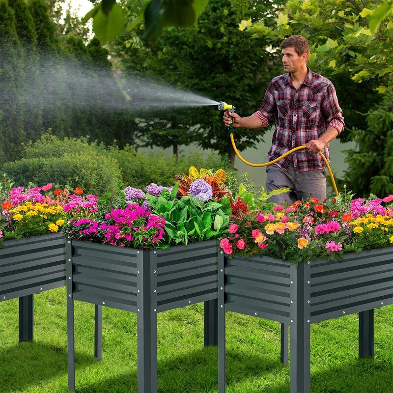 Raised Garden Bed with Legs, Standing Planter Box Growing Herb Bed