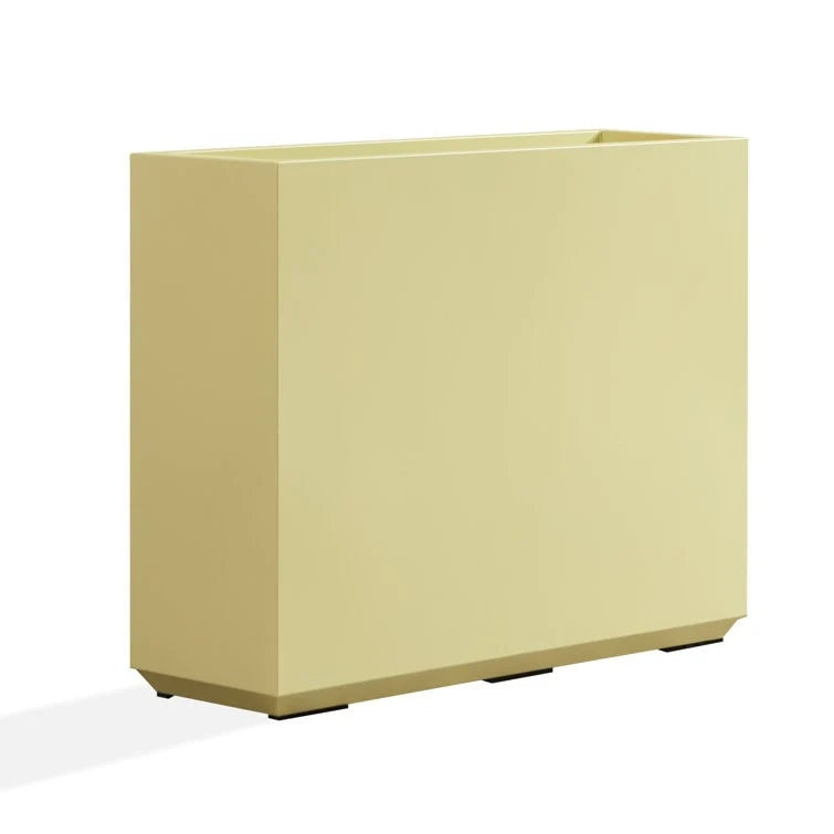 Metallic Heavy Planter for Outdoor Plants, 24.02" H x 30" W x 9.84" D	Tall and Long Metal Divider Planter Box
