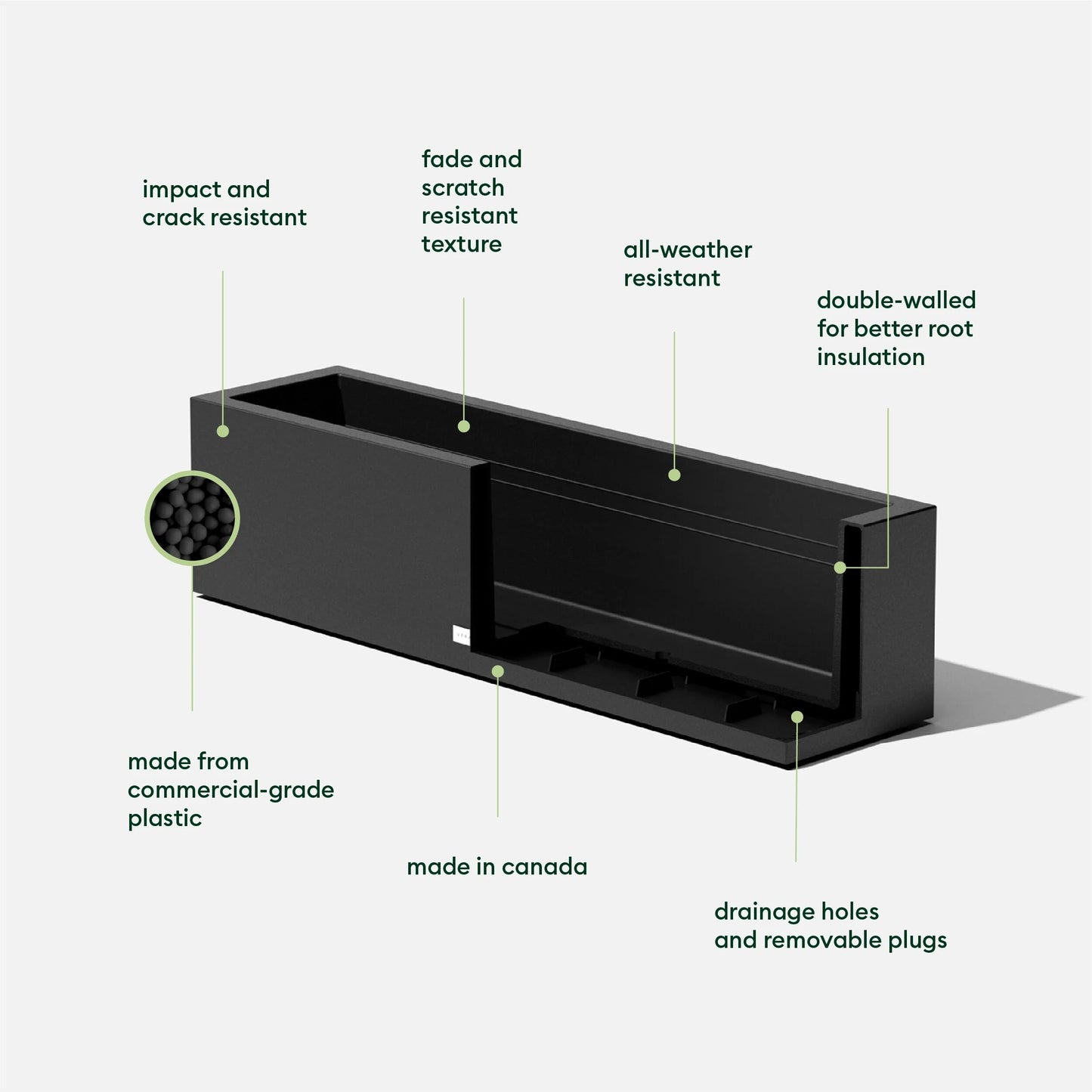 Block Series Window Box Planter