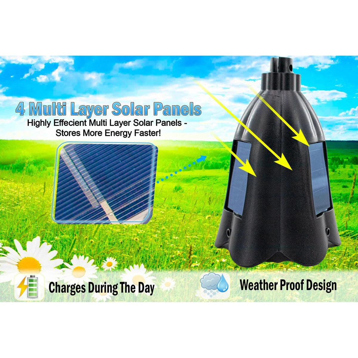 Solar Hanging Planter w/ LED Light Self-Watering Outdoor Flower Basket Hanger