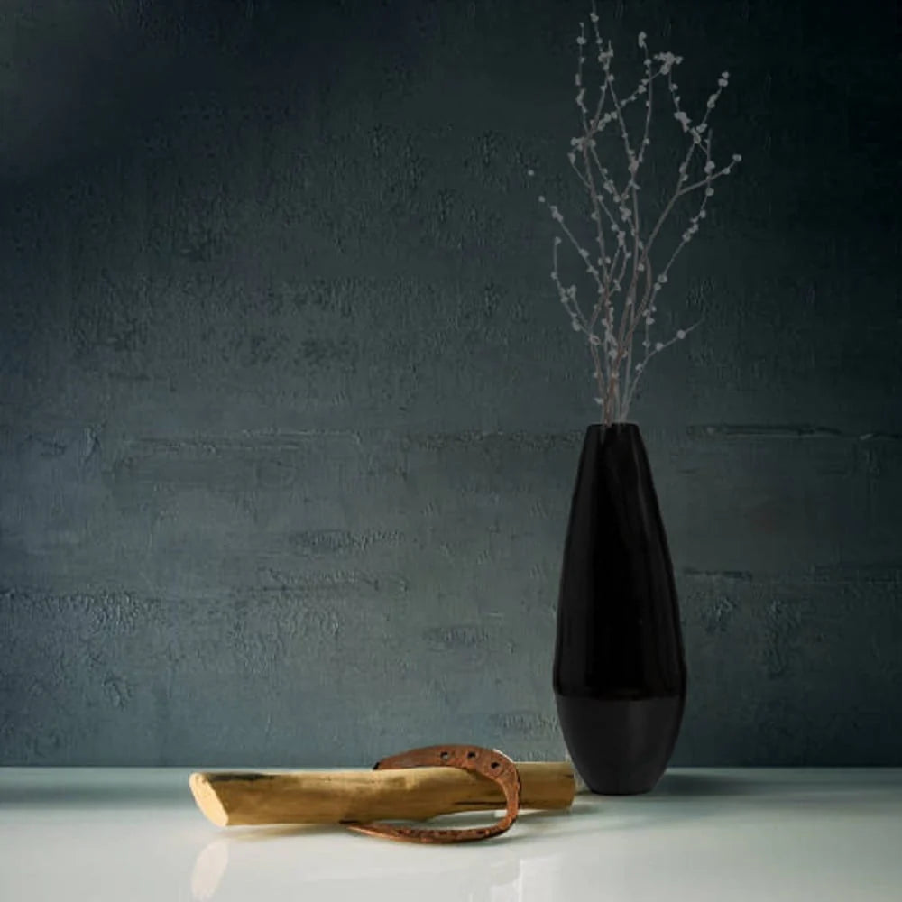 31.5" Spun Bamboo Tall Floor Vase - Sleek Matte Finish, Elegant Home Decoration, Modern Accent Piece, Living Room Decor