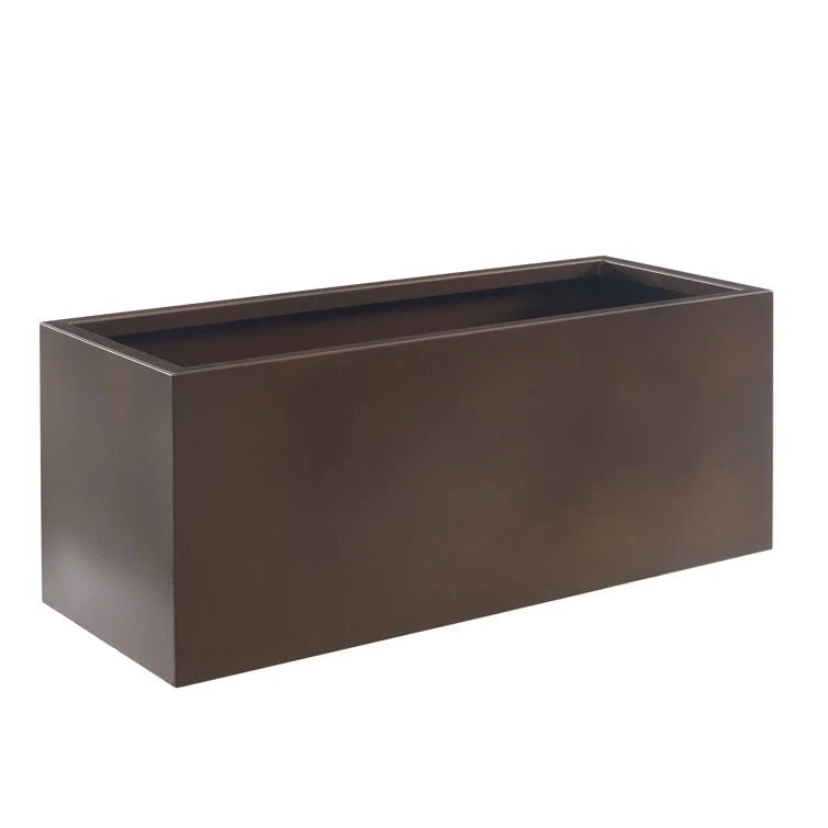 Metallic Heavy Planter for Outdoor Plants Tall and Long Metal Divider Planter Box