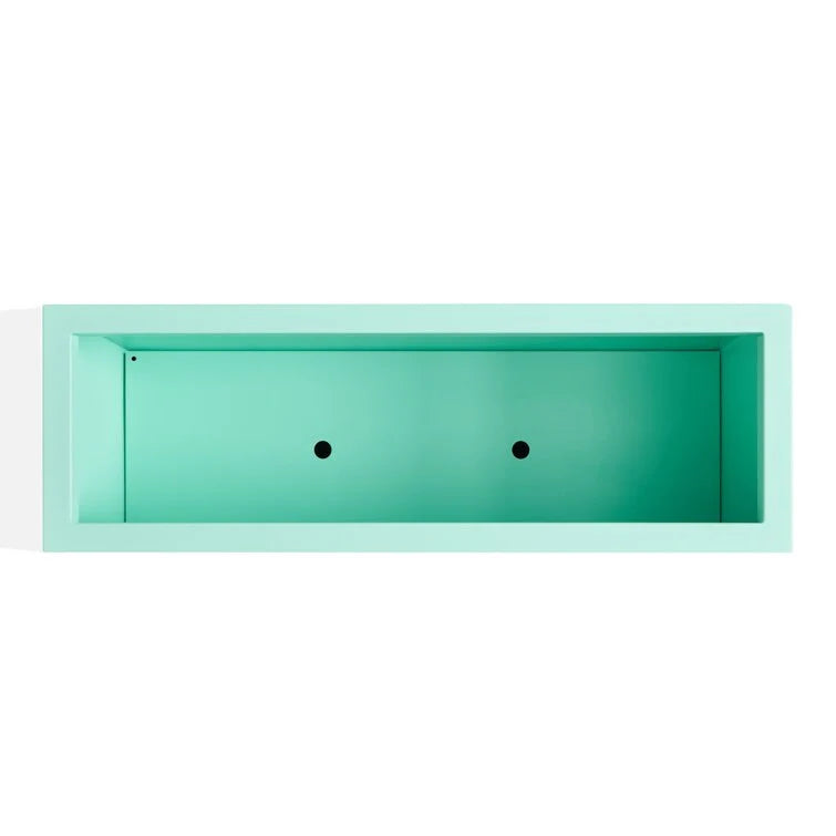 Metallic Heavy Planter for Outdoor Plants, 24.02" H x 30" W x 9.84" D	Tall and Long Metal Divider Planter Box