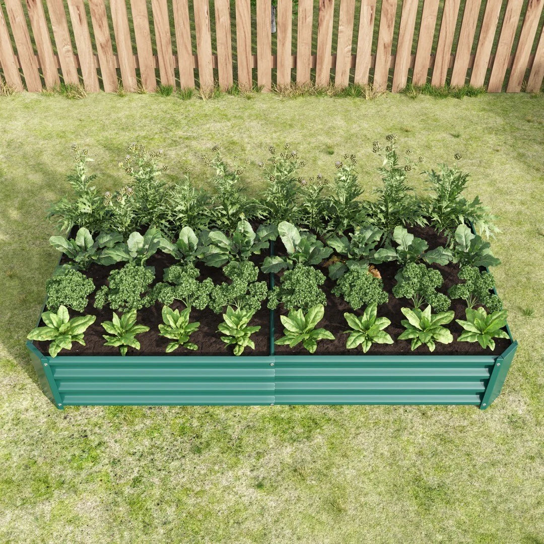 Raised Garden Bed Outdoor Metal Raised Rectangle Planter Beds for Plants Vegetables and Flowers
