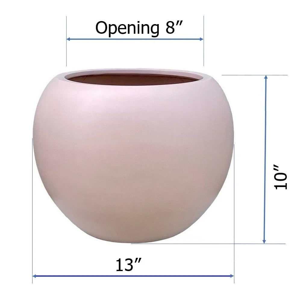 DreamPatio Riverside Fiberstone Modern Sphere Planter for Indoor/Outdoor