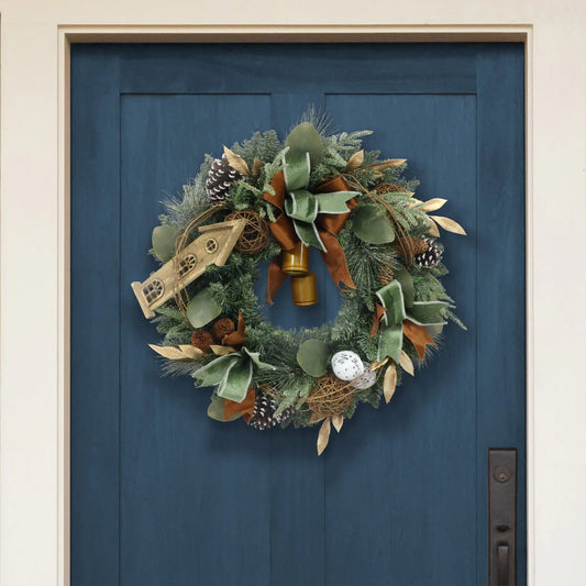 Puleo International 24" Decorated Artificial Wreath - Green