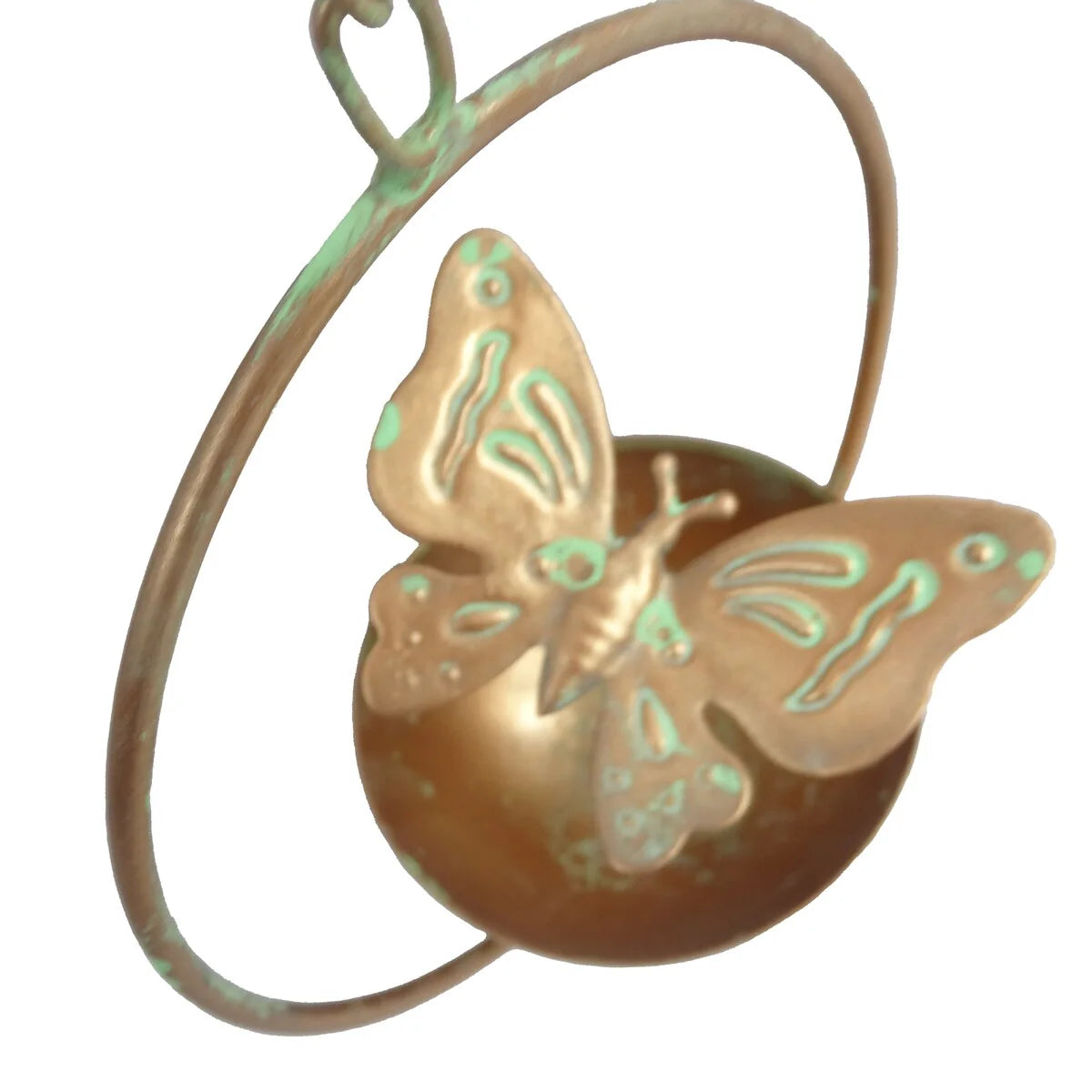 Metal Hanging Butterfly with Spring Chain Rain Catcher