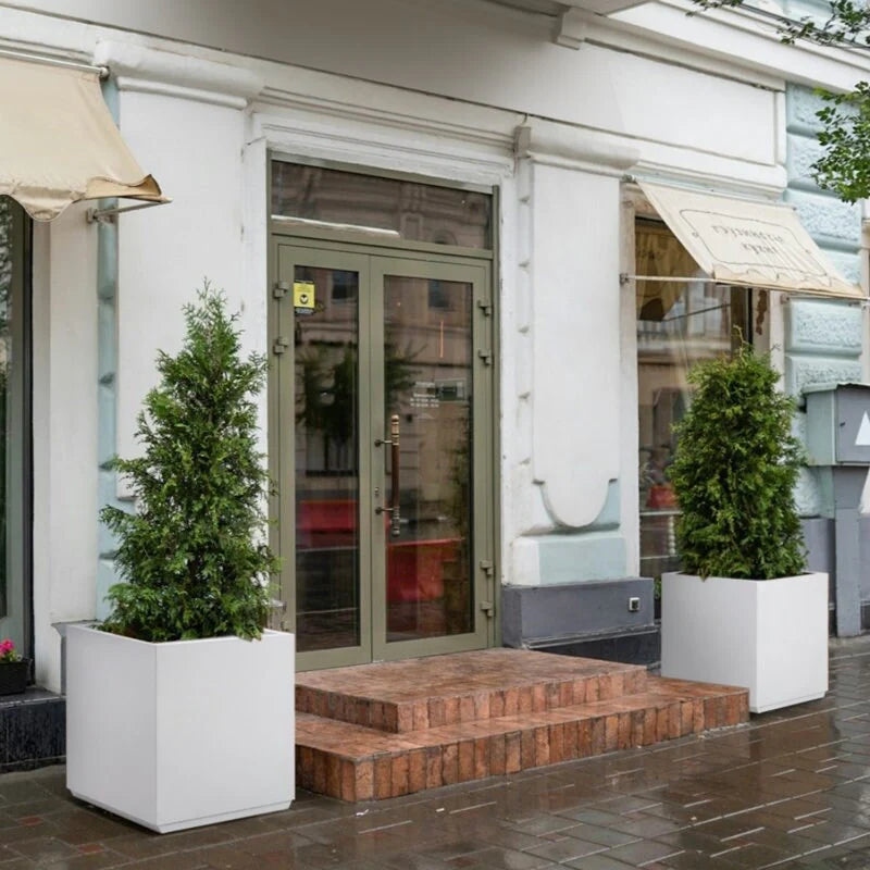 Metallic Heavy Planter for Outdoor Plants Tall and Long Metal Divider Planter Box