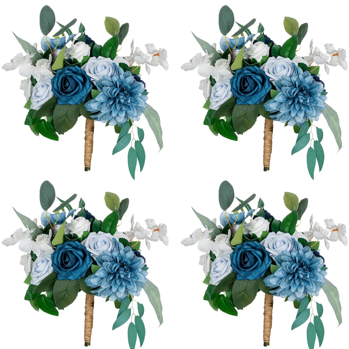 11 Inch Wedding Bouquet, Boho Bridesmaid Bouquet, Real Touch Bridal Bouquet, Floral Arrangement for Wedding
