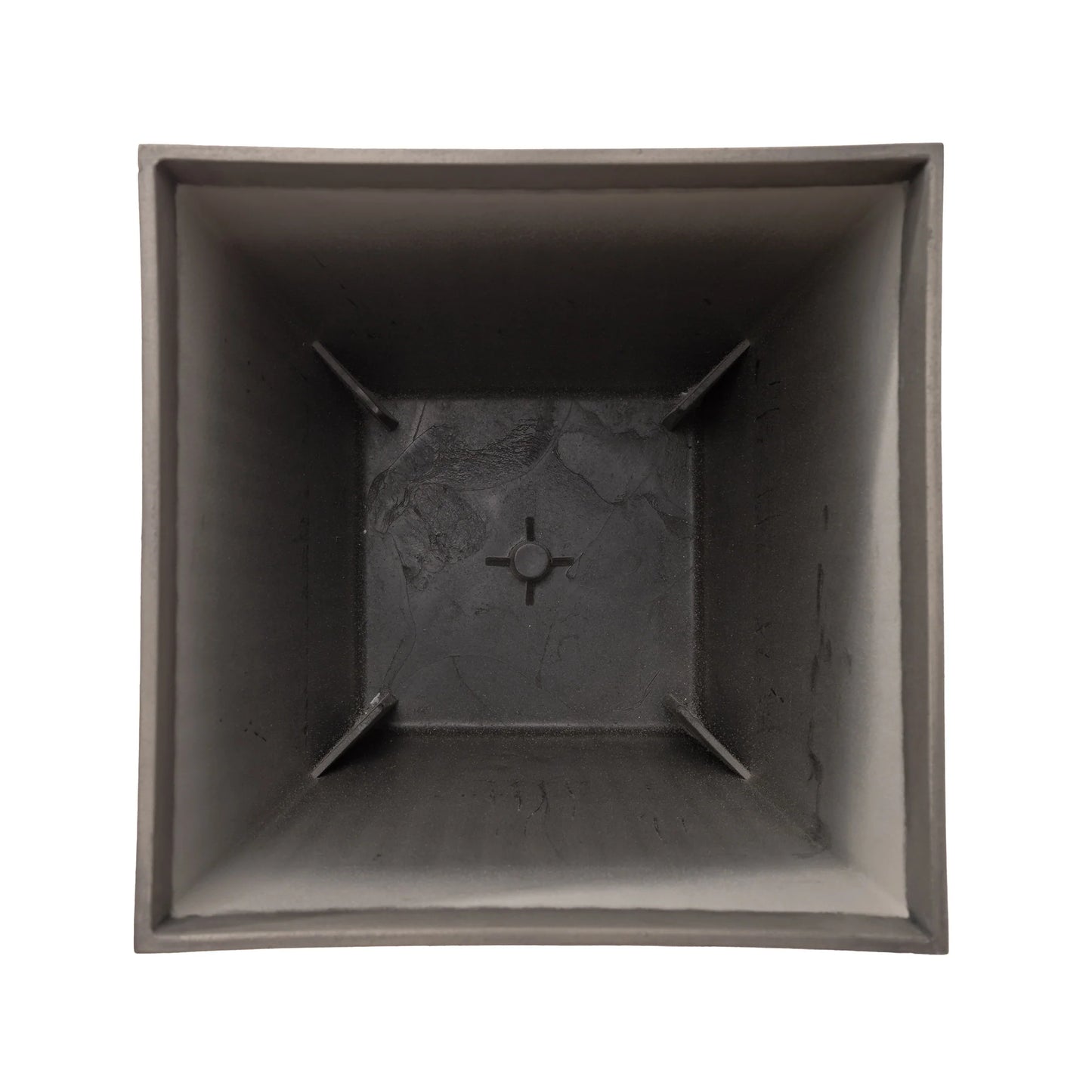 Glitzhome Set of 2 Eco-Friendly Oversized Faux Concrete Fluted Plant Pots Flower Planter Porch Decor