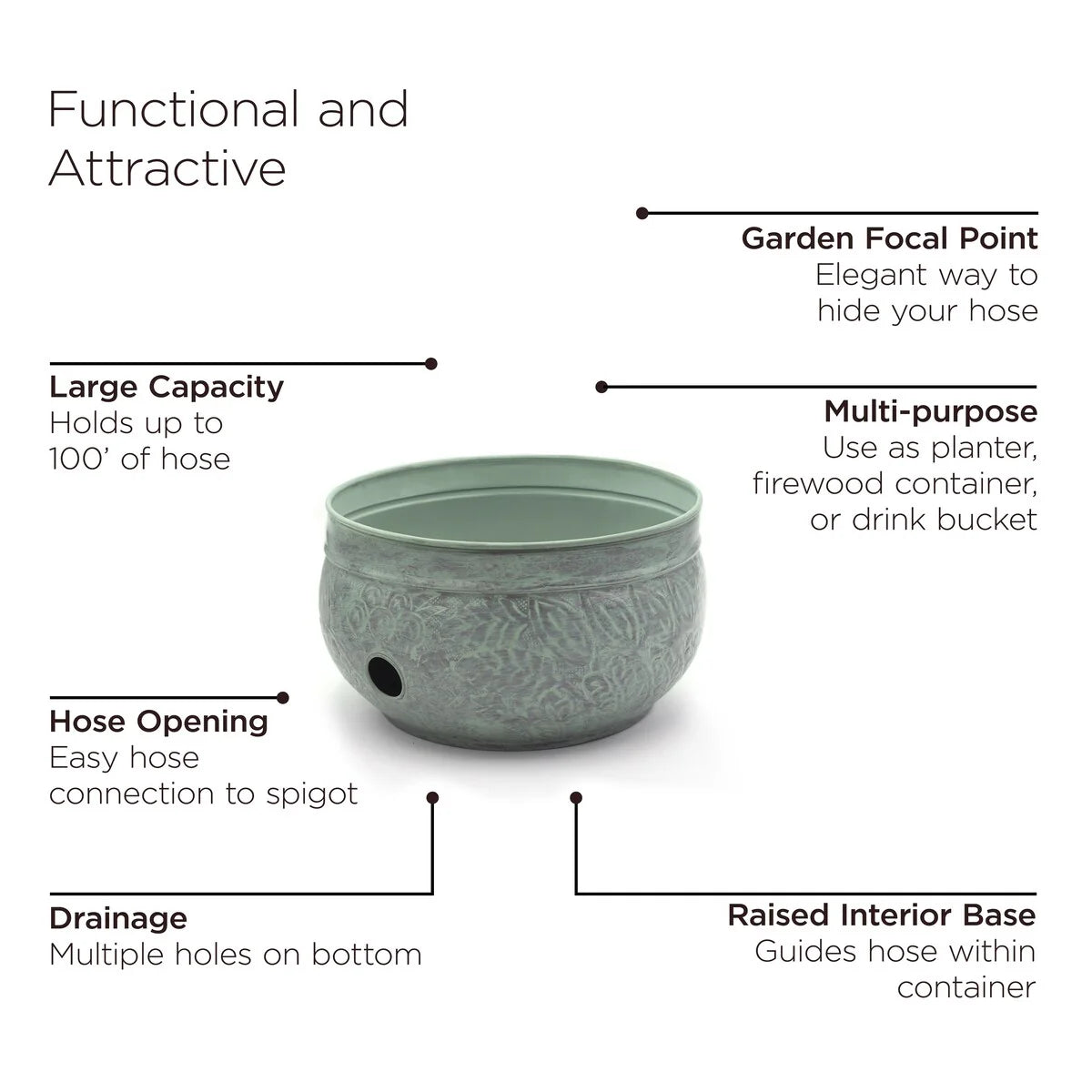 Key West Hose Pot - Blue Verde by Good Directions