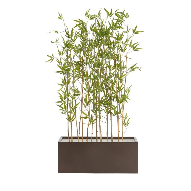 Metallic Heavy Planter for Outdoor Plants Tall and Long Metal Divider Planter Box