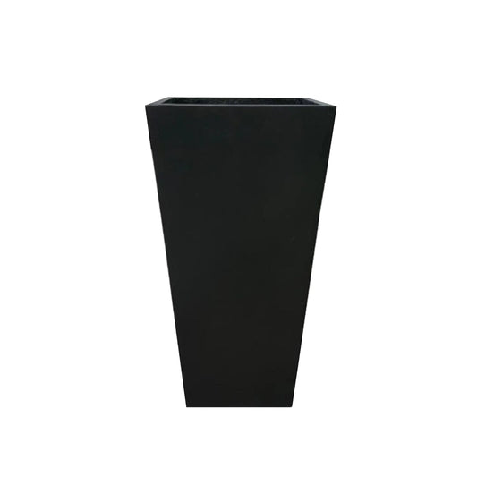 Kante 28 in. Tall Burnished Black Lightweight Concrete Modern Tapered Tall Square Indoor/Outdoor Planter