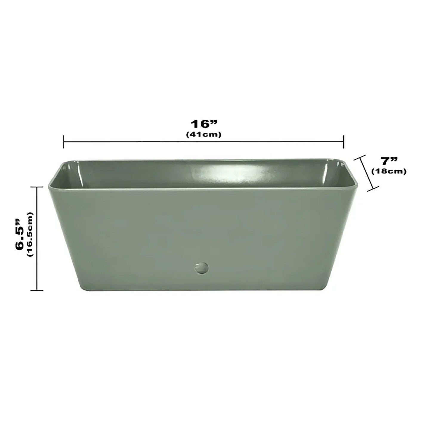 16" Rectangular Indoor/Outdoor Self-Watering Bamboo Planters
