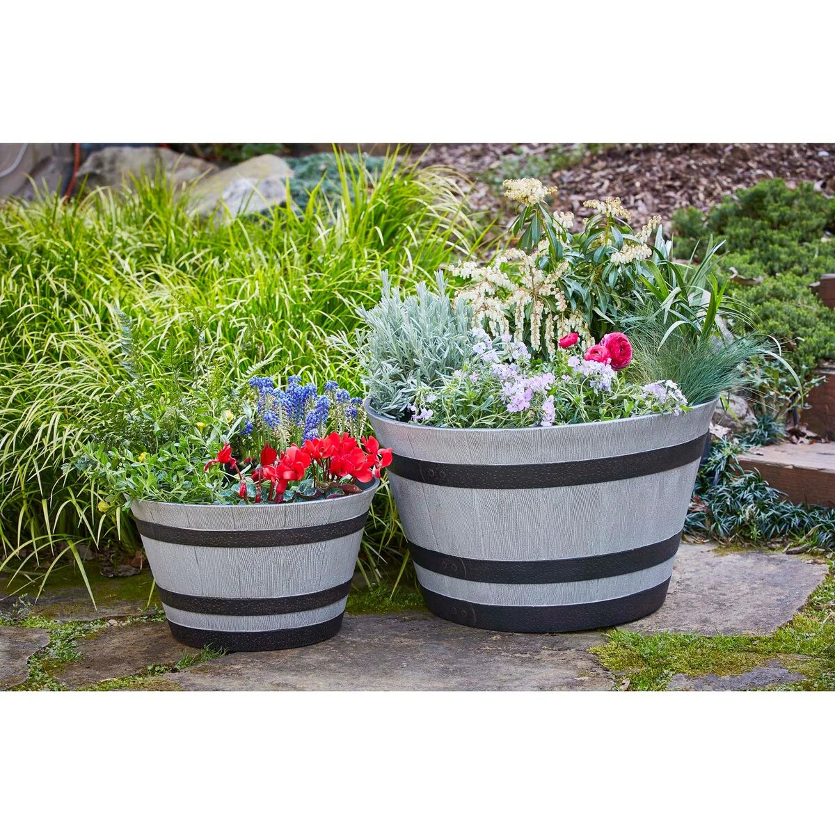 Southern Patio Whiskey Barrel Planter