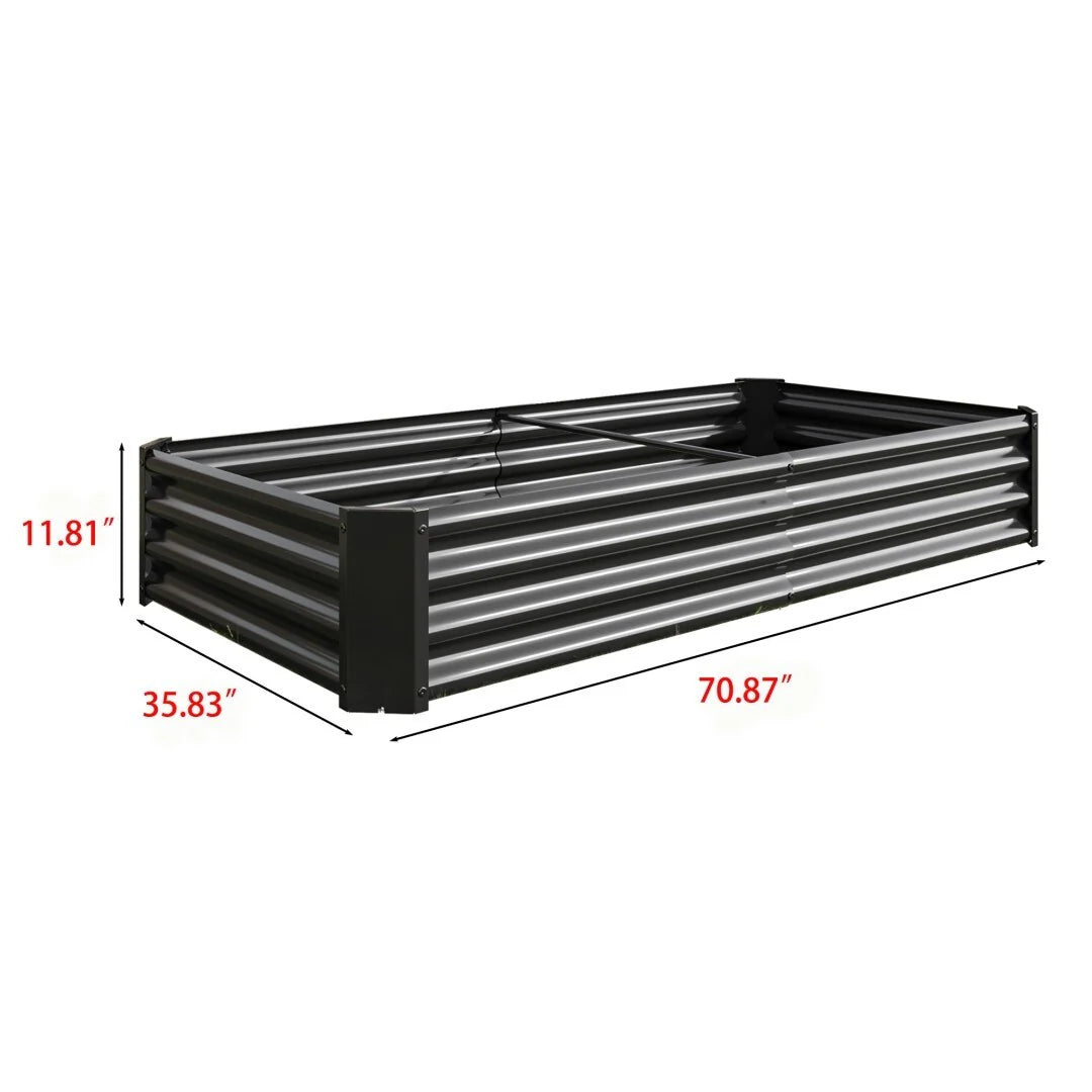 Raised Garden Bed Outdoor Metal Raised Rectangle Planter Beds for Plants Vegetables and Flowers