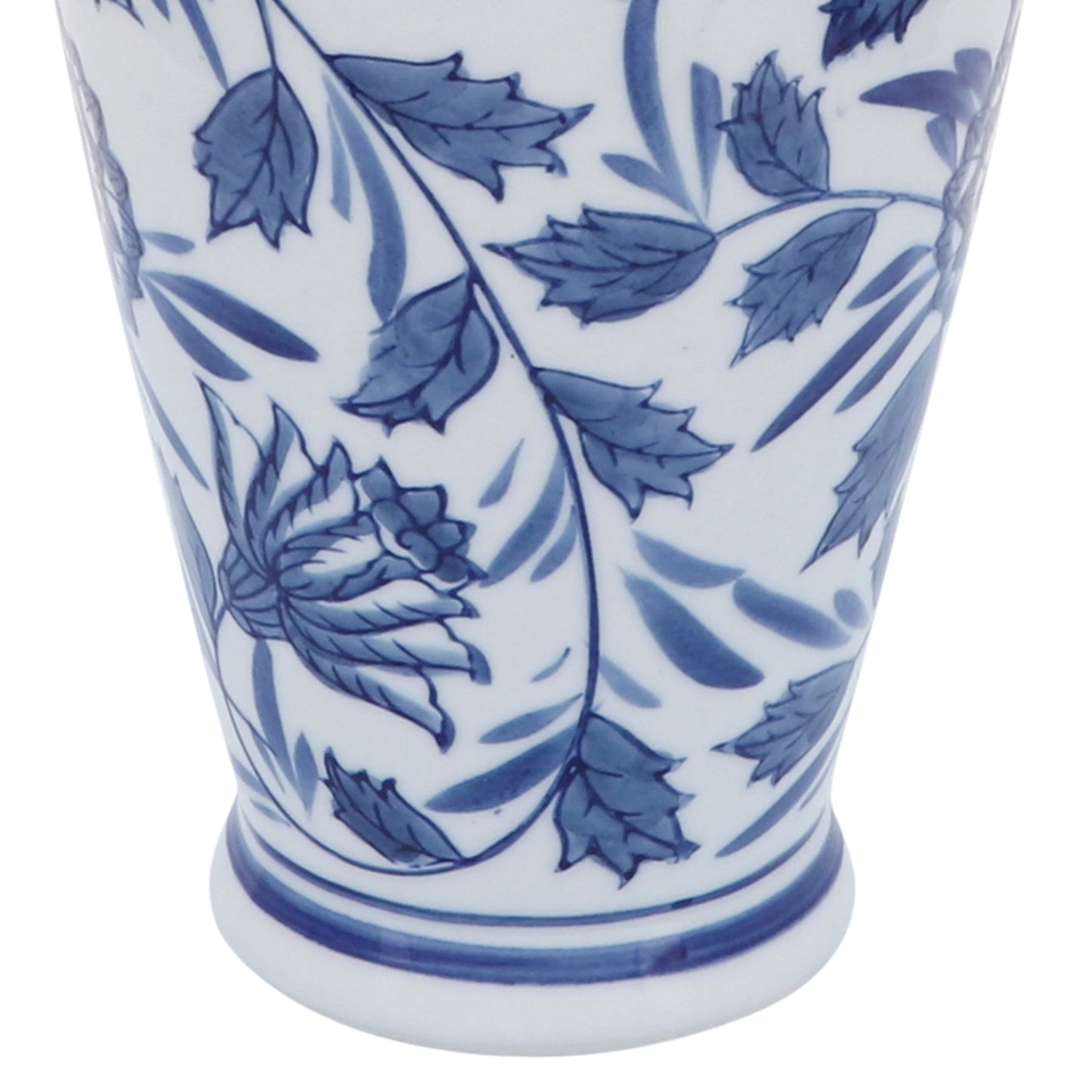 Sagebrook Home 13" Ceramic Vase Contemporary Blue and White Chinoiserie Design Floral Vase