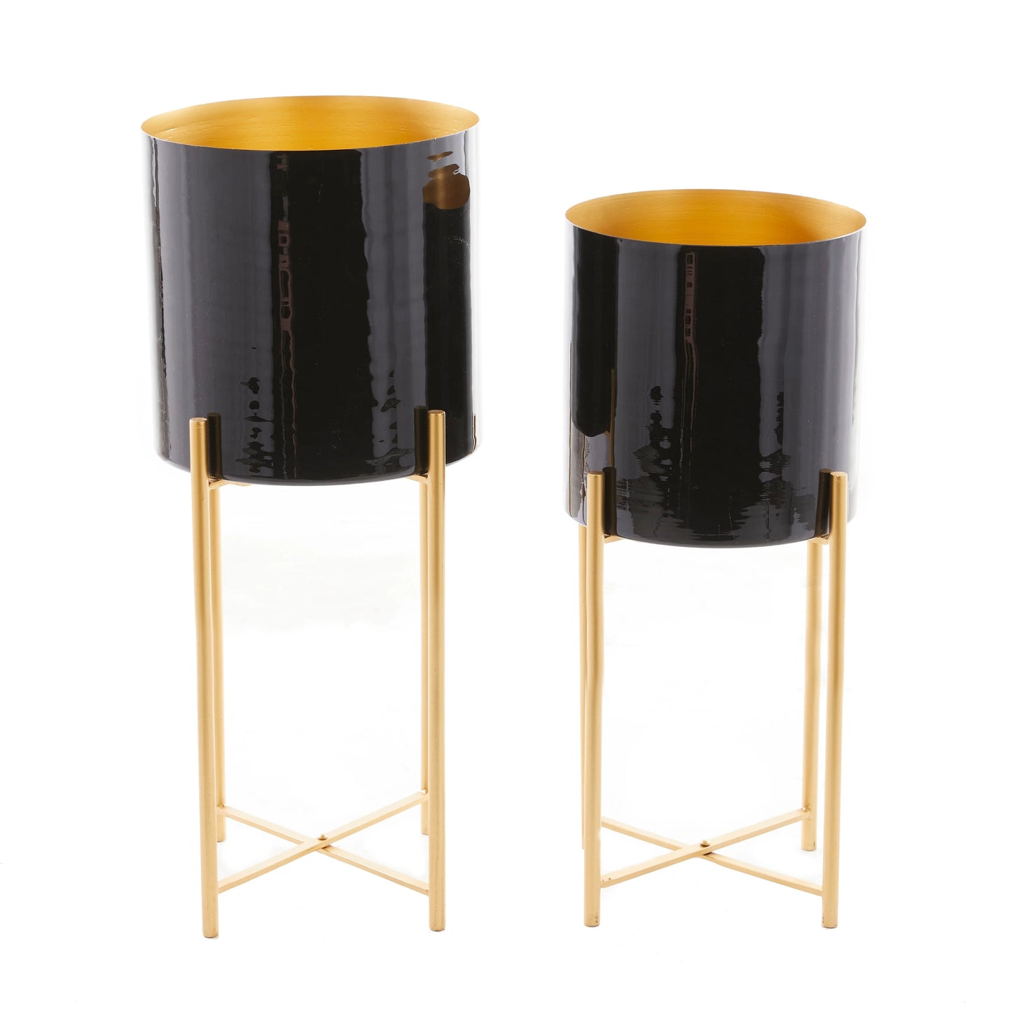 CosmoLiving by Cosmopolitan Metal Contemporary Planter (Set of 2) - S/2 24", 21"H