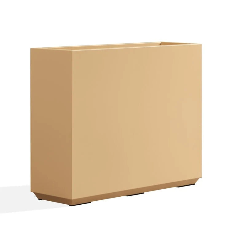 Metallic Heavy Planter for Outdoor Plants, 24.02" H x 30" W x 9.84" D	Tall and Long Metal Divider Planter Box