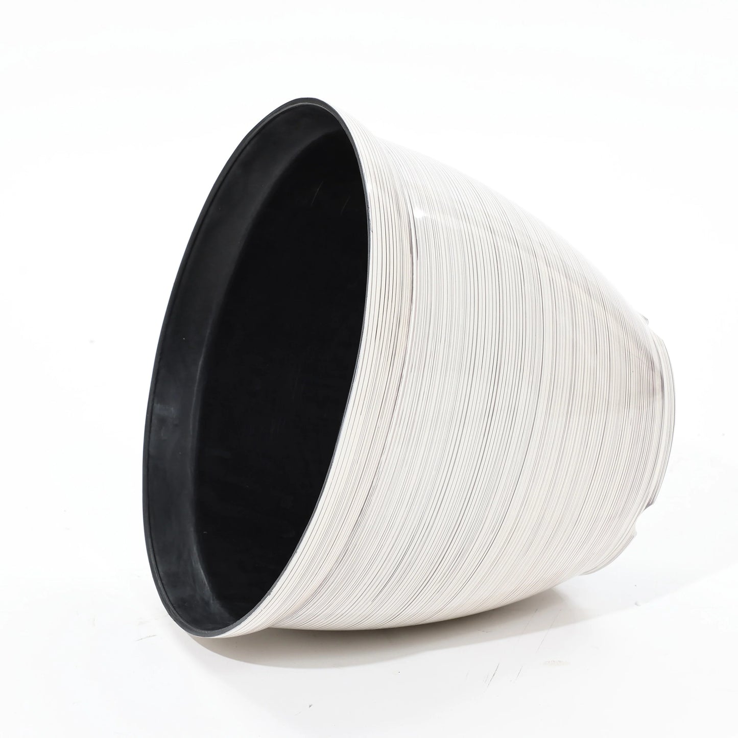 Ivory White Bell Round Recyled Plastic Planter