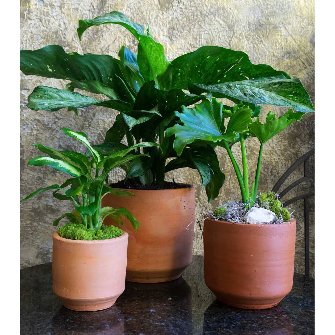 Hand Made Set of 3 Terracota Plant Pot