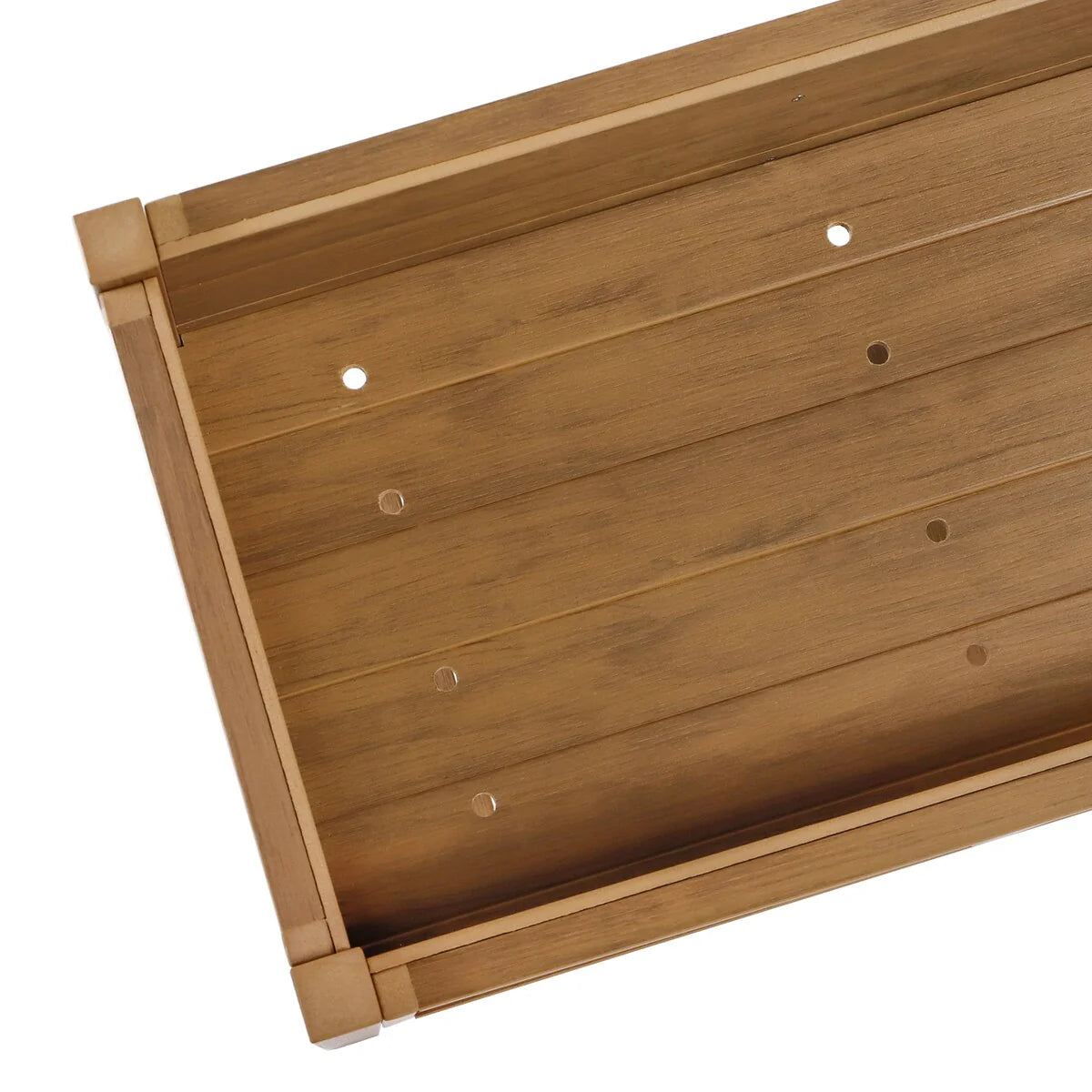 LUE BONA Patio Plastic Raised Elevated Garden Bed HDPS Planter Box Stand with Storage Shelf and Legs