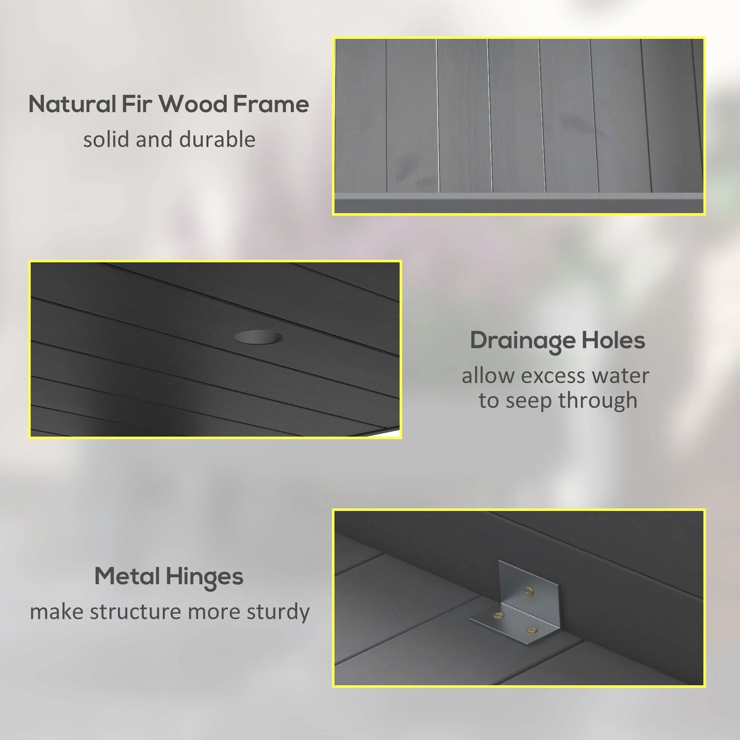 Outsunny 2 Tier Raised Garden Bed, Elevated Wooden 2 Box Planter , Gardening Grow Stand, Planting Bed for Flowers
