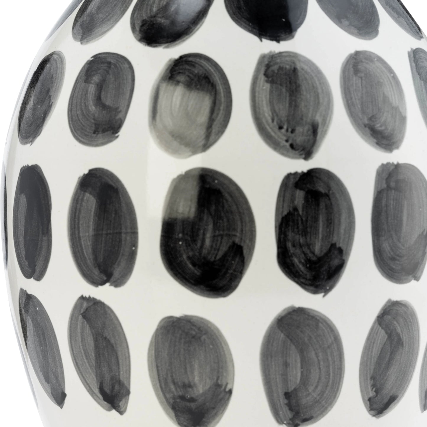 Sagebrook Home Ceramic Abstract White and Polka Dot Vase