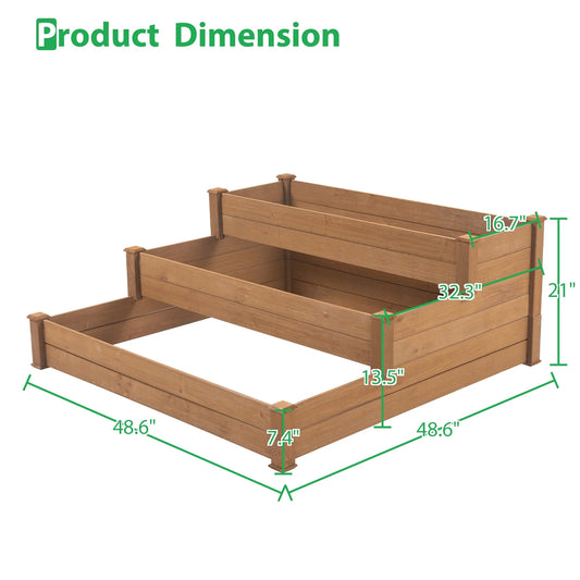 Wood Tiered, Raised Garden Bed