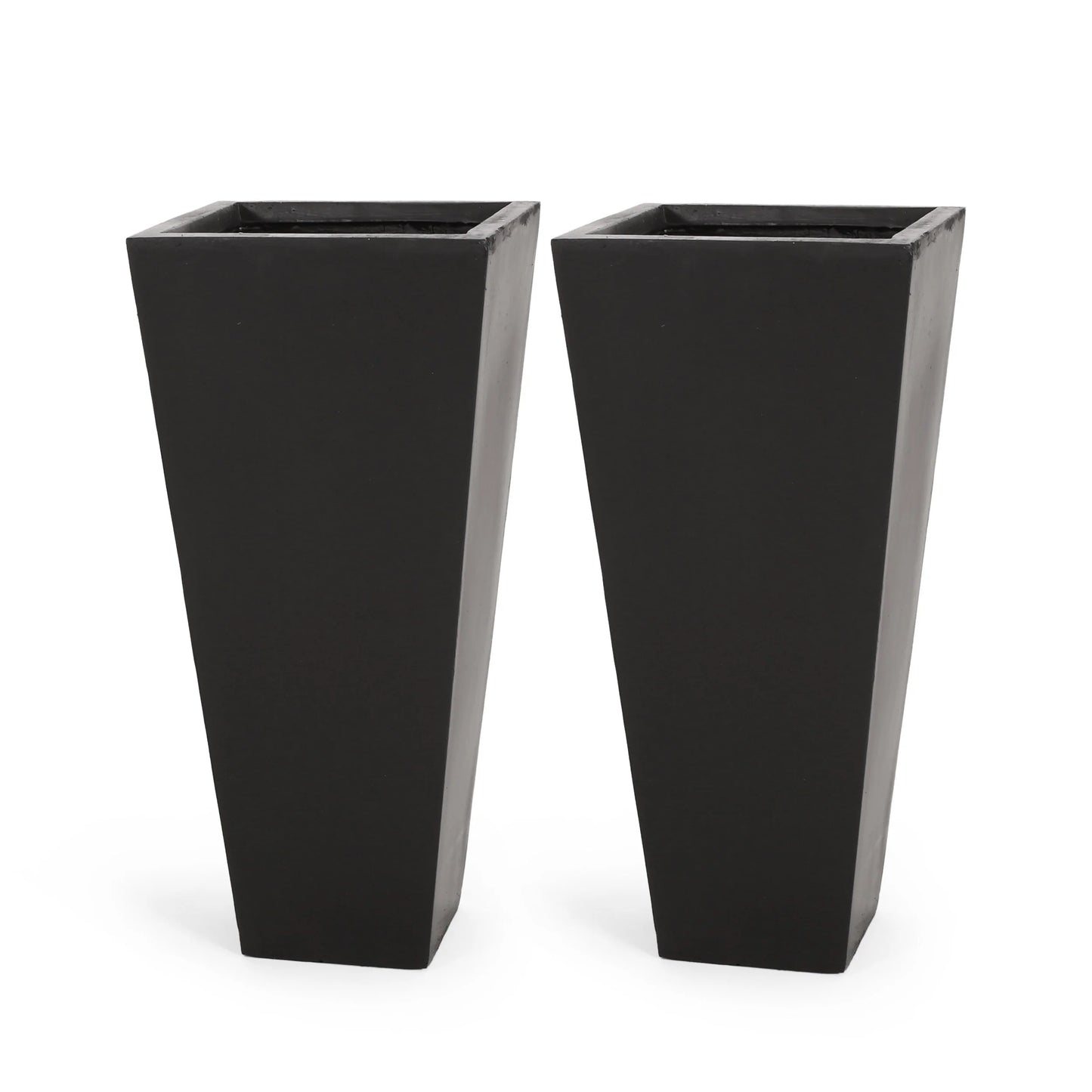 Ella Outdoor Cast Stone Outdoor Planters by Christopher Knight Home