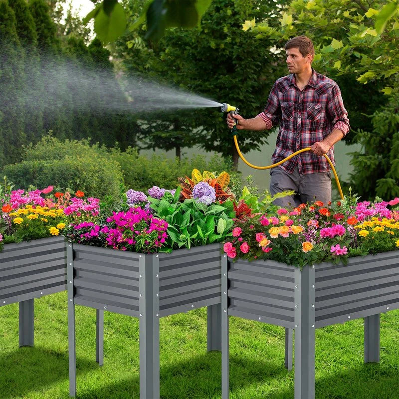 Raised Garden Bed with Legs, Standing Planter Box Growing Herb Bed