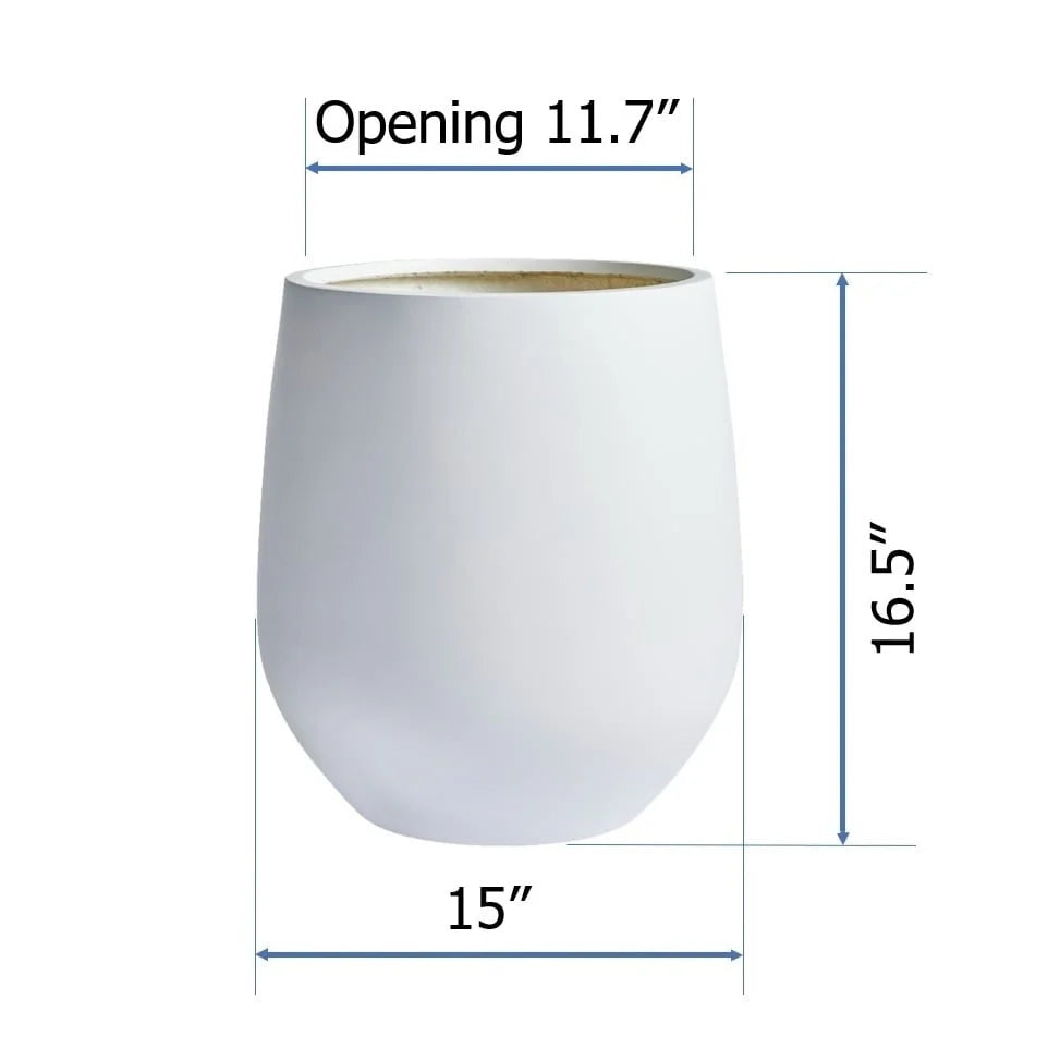 DreamPatio La Mirada 1-piece Fiberstone Tapered Planter for Indoor/Outdoor