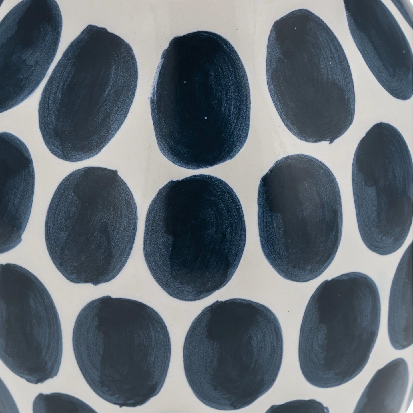 Sagebrook Home Ceramic Abstract White and Polka Dot Vase