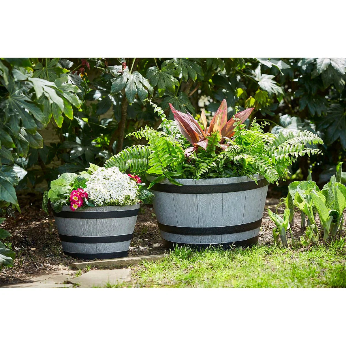 Southern Patio Whiskey Barrel Planter