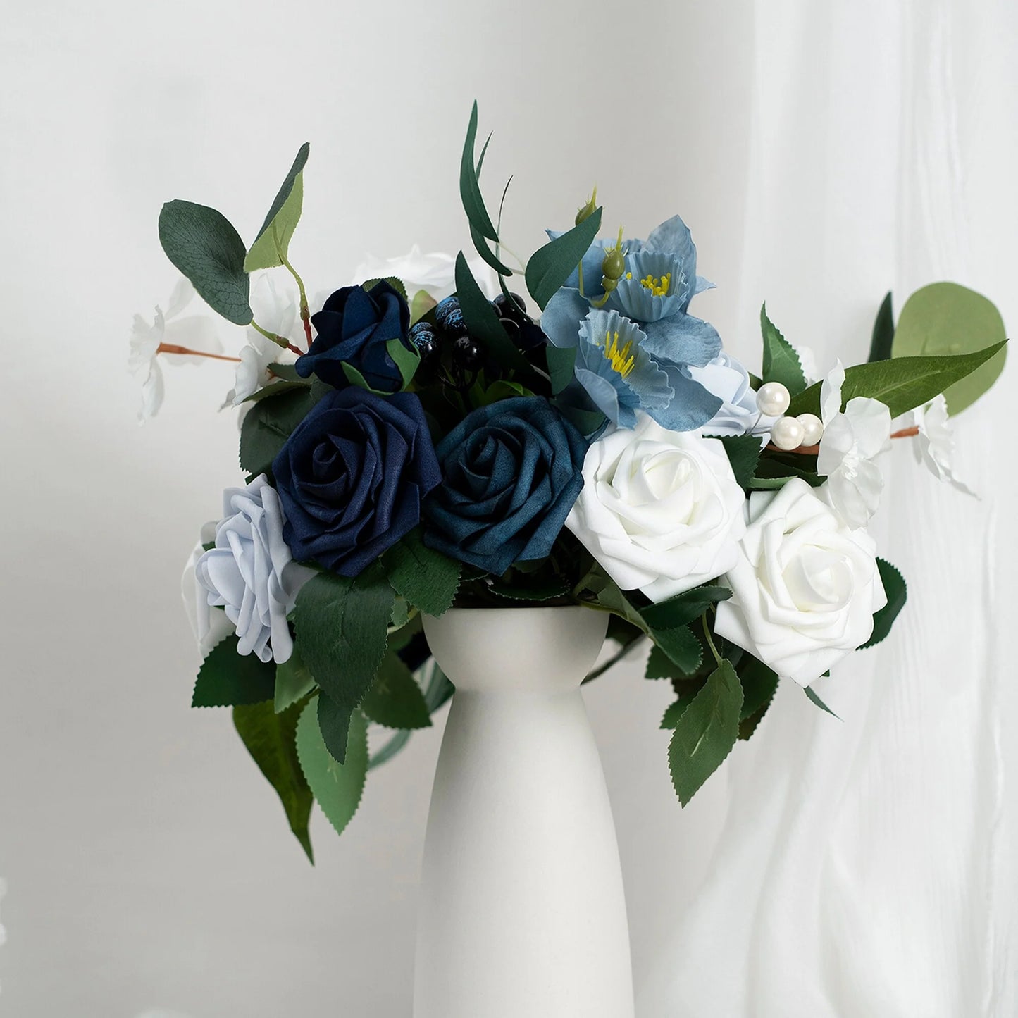 11 Inch Wedding Bouquet, Boho Bridesmaid Bouquet, Real Touch Bridal Bouquet, Floral Arrangement for Wedding