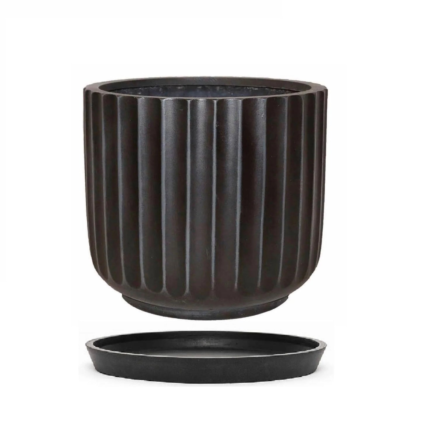 DreamPatio Fiberstone Round Saucer (Pair of 2)
